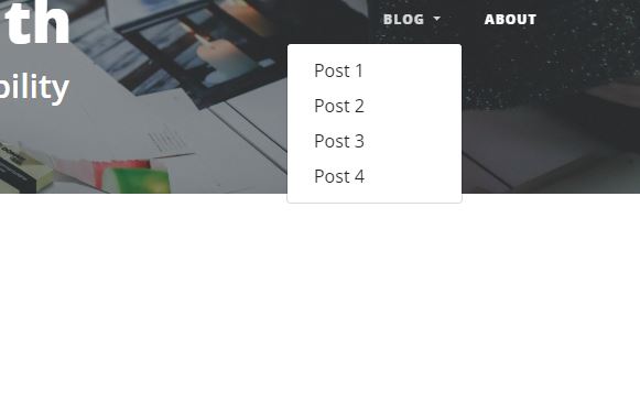 Image of the drop-down menu for my user science journal. The posts have been incorrectly labeled as 'post 1, post 2, etc.'